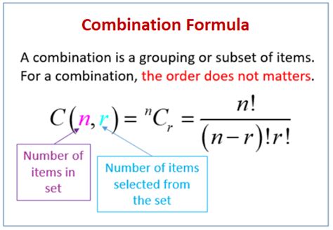 Combination formula (video) .